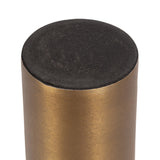 Cylindrical bronze candle holder with a flat, matte black top surface, shown against a white background.