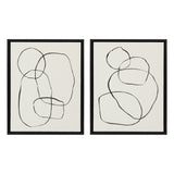 Sylvie Going in Circles Framed Textured Canvas Set