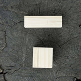 Set of 16 finely sanded linden wood carving blanks in cube and block shapes