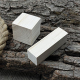 Set of 16 finely sanded linden wood carving blanks in cube and block shapes