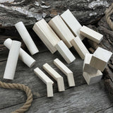Set of 18 assorted linden wood carving blanks in various sizes by Sharky Forged Steel Tools