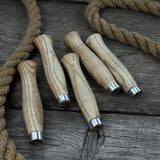 Set of 5 handcrafted ash wood handles for carving knives and hand tool repair