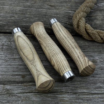 Set of 5 handcrafted ash wood handles for carving knives and hand tool repair