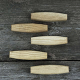 Set of 5 ergonomic ash wood replacement handles for knives and drawknives by Sharky Forged Steel Tools