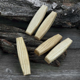 Set of 5 ergonomic ash wood replacement handles for knives and drawknives by Sharky Forged Steel Tools