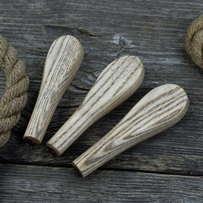 Set of 5 universal ash wood handles for carving knives and small tools