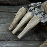 Set of 5 universal ash wood handles for carving knives and small tools