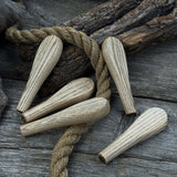 Set of 5 universal ash wood handles for carving knives and small tools