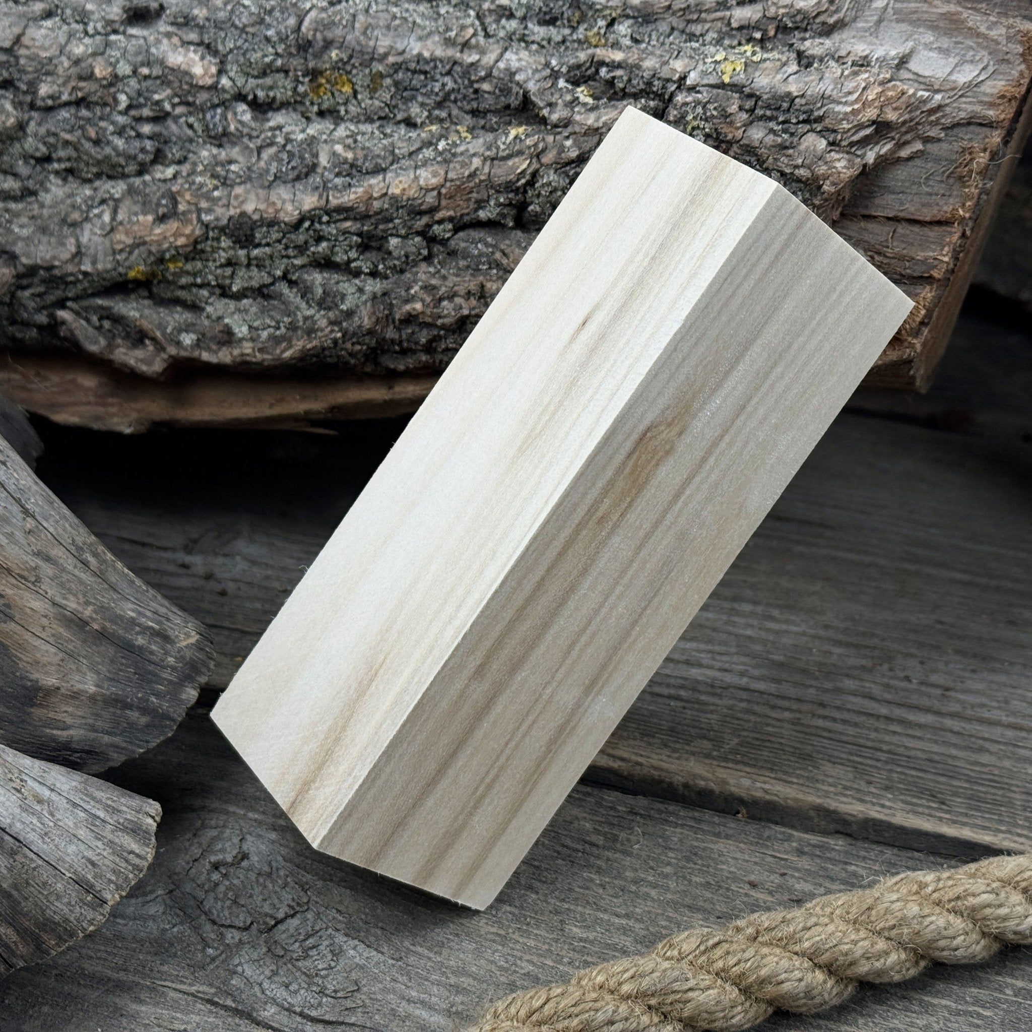 Set of 6 large linden wood carving blanks by Sharky Forged Steel Tools