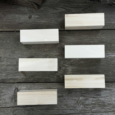 Set of 6 large linden wood carving blanks by Sharky Forged Steel Tools