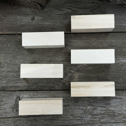 Set of 6 large linden wood carving blanks by Sharky Forged Steel Tools