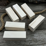Set of 6 large linden wood carving blanks by Sharky Forged Steel Tools