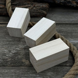Set of 6 smooth linden wood carving blanks sized 10 by 5 by 5 centimeters