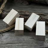 Set of 6 smooth linden wood carving blanks sized 10 by 5 by 5 centimeters