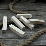 Set of 6 slim linden wood carving blanks, 10 x 2 x 2 cm, smooth unfinished surface