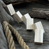 Set of 6 smooth linden wood carving blanks, 5 by 3 by 3 cm, ready for carving and crafting