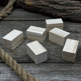 Set of 6 smooth linden wood carving blanks, 5 by 3 by 3 cm, ready for carving and crafting