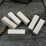 Set of 6 medium rectangular linden wood carving blanks by Sharky Forged Steel Tools