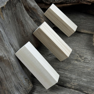 Set of 6 medium rectangular linden wood carving blanks by Sharky Forged Steel Tools