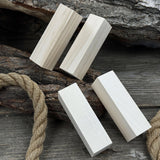 Set of 6 medium rectangular linden wood carving blanks by Sharky Forged Steel Tools