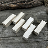 Set of 6 medium rectangular linden wood carving blanks by Sharky Forged Steel Tools