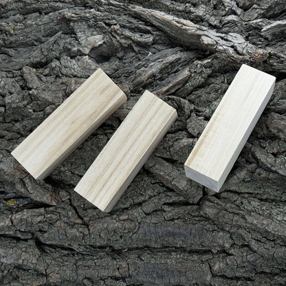 Set of 6 medium rectangular linden wood carving blanks by Sharky Forged Steel Tools
