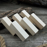 Set of 6 medium rectangular linden wood carving blanks by Sharky Forged Steel Tools