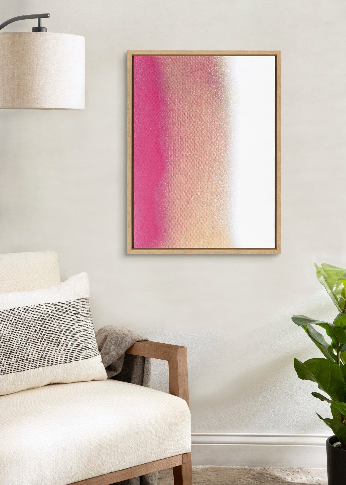 Sylvie Champagne Shimmer Framed Canvas by kateandlaurel - product image 9 for Resin Society