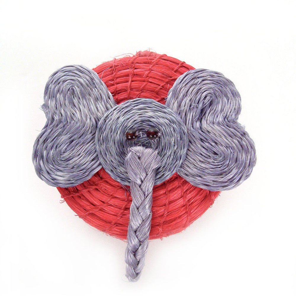 Elephant Tiny Basket - Pink by Mbare Ltd - main product image for Resin Society