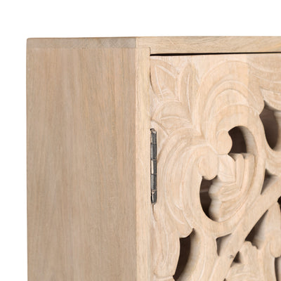 Saanvi Carved Wood Wall Cabinet