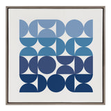 Sylvie Circles and Curves Ocean Beach Blues Framed Canvas by kateandlaurel - product image 8 for Resin Society