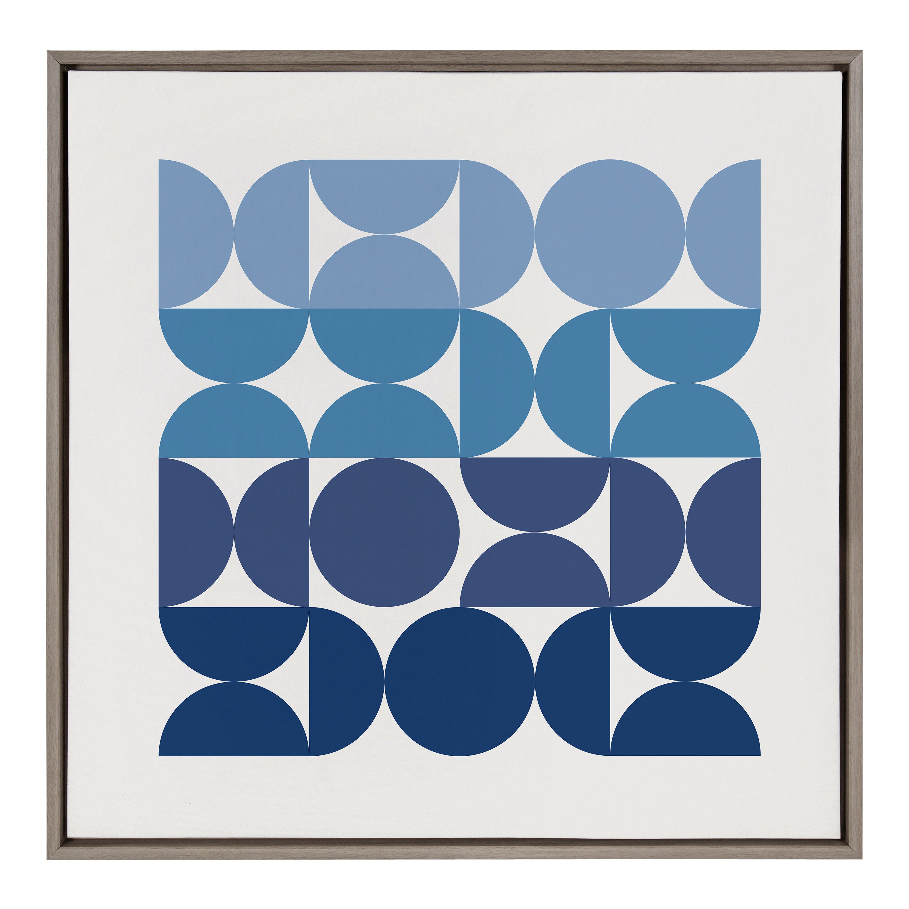 Sylvie Circles and Curves Ocean Beach Blues Framed Canvas by kateandlaurel - product image 8 for Resin Society