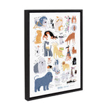 Sylvie Dog Alphabet Framed Canvas by Lida Larina by kateandlaurel - product image 7 for Resin Society