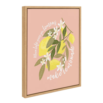 Sylvie 561 Lemons Framed Canvas by Mia Charro by kateandlaurel - product image 2 for Resin Society