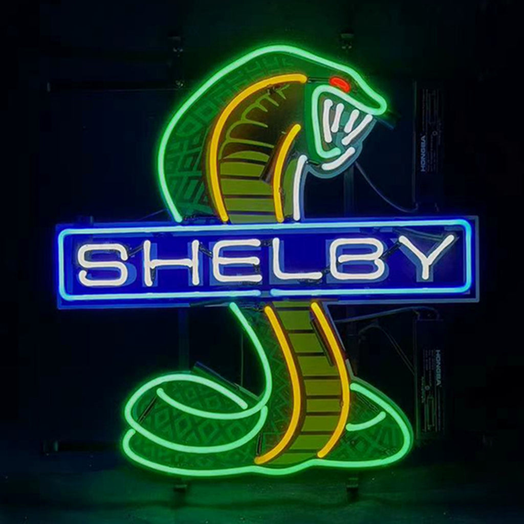 Blue Shelby Auto Car Green Cobra Neon Light Sign by Neon Signs Land - product image 2 for Resin Society