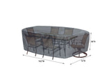 Shield Mercury Cover for 584 Fits Medium Oval/Rectangle Table & Chairs by Shield Outdoor Covers - product image 2 for Resin Society