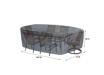 Shield Mercury Cover for 584 Fits Medium Oval/Rectangle Table & Chairs by Shield Outdoor Covers - product image 2 for Resin Society