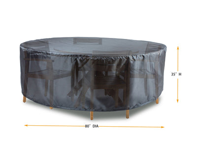 Round/Square Dining Table + chairs Cover - 80" Dia x 35" H - Mercury by Shield Outdoor Covers - product image 2 for Resin Society