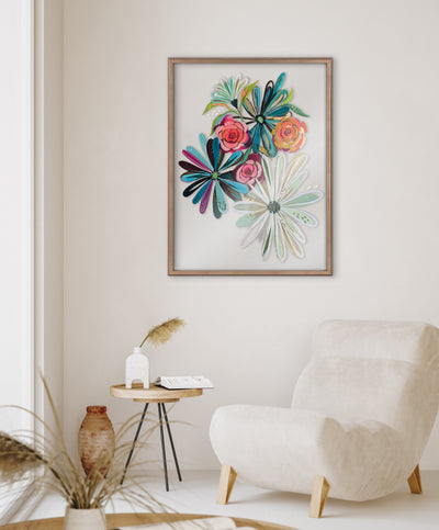 Blake Flowers on Glass 2 Whole Flowers Framed Printed Art by kateandlaurel - product image 16 for Resin Society