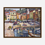 Shops by the Sea Artist Enhanced Canvas Print by John Beard Collection - product image 7 for Resin Society