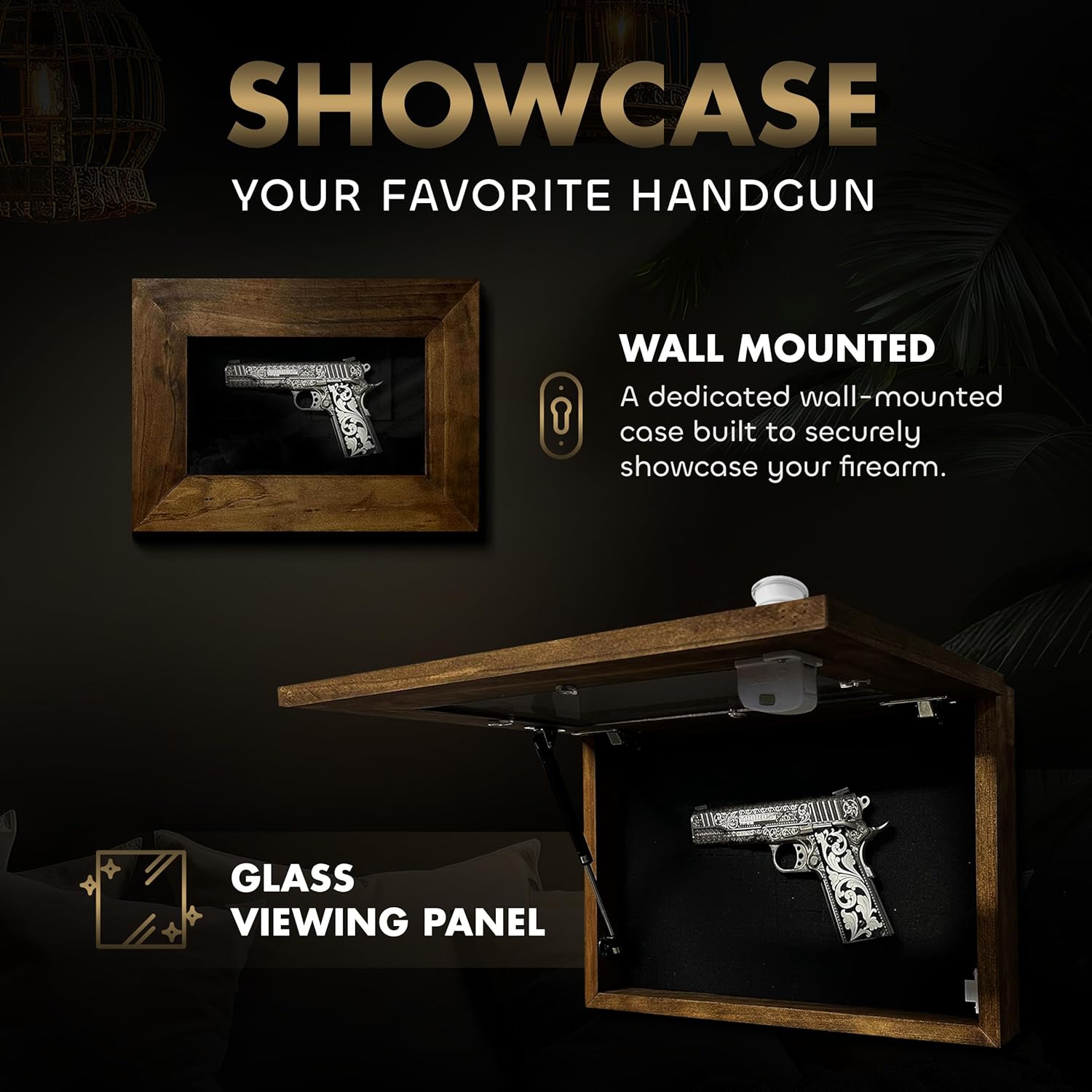 Wall Mounted Pistol Display Case by Bellewood Designs - product image 2 for Resin Society