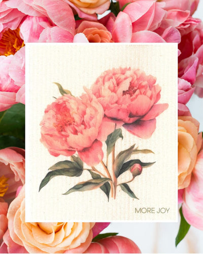 Showy Peony Swedish Dishcloth by sweetgum home, LLC - product image 2 for Resin Society