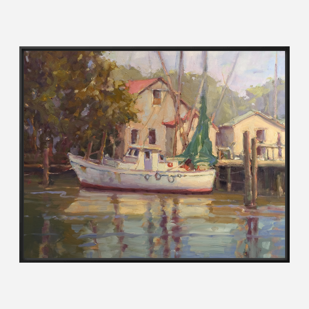 Shrimp Boat Artist Enhanced Canvas Print by John Beard Collection - product image 5 for Resin Society
