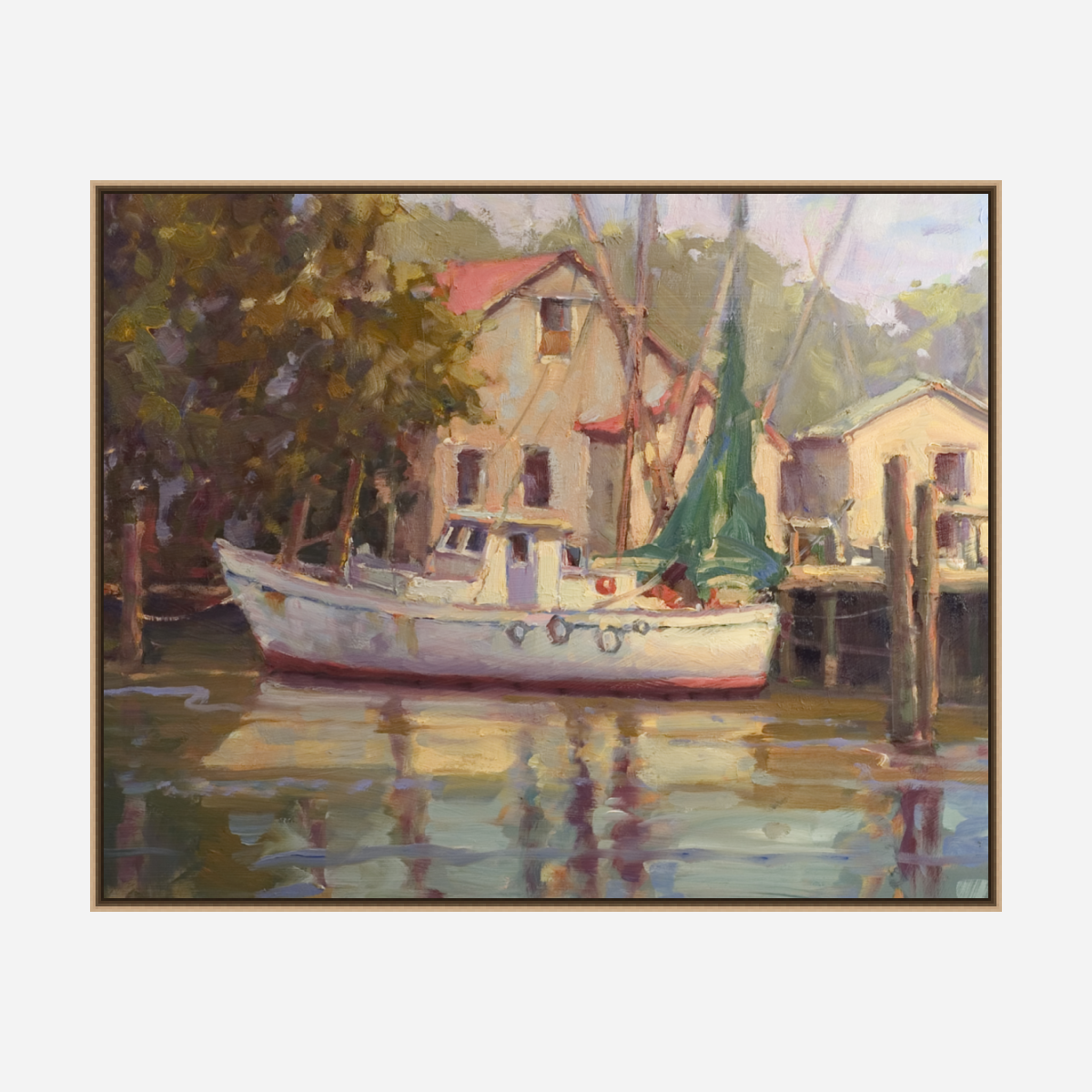 Shrimp Boat Artist Enhanced Canvas Print by John Beard Collection - product image 8 for Resin Society