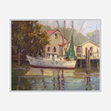 Shrimp Boat Artist Enhanced Canvas Print by John Beard Collection - product image 6 for Resin Society