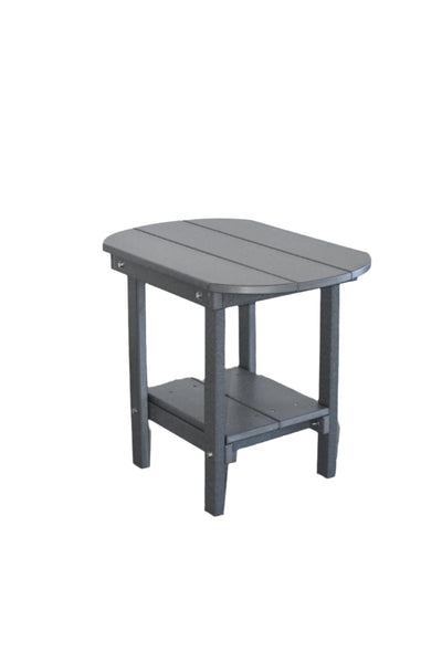 Side Table with woodgrain texture in outdoor setting
