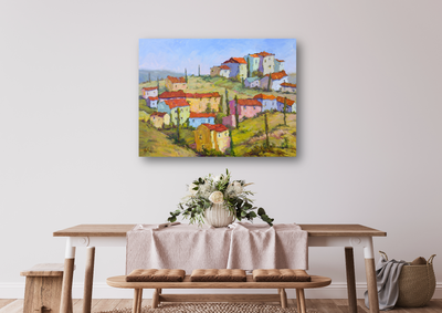 Sienna Hillside Artist Enhanced Canvas Print by John Beard Collection - product image 4 for Resin Society