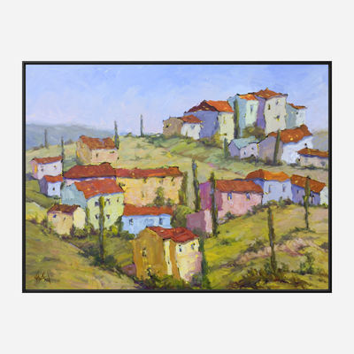 Sienna Hillside Artist Enhanced Canvas Print by John Beard Collection - product image 5 for Resin Society