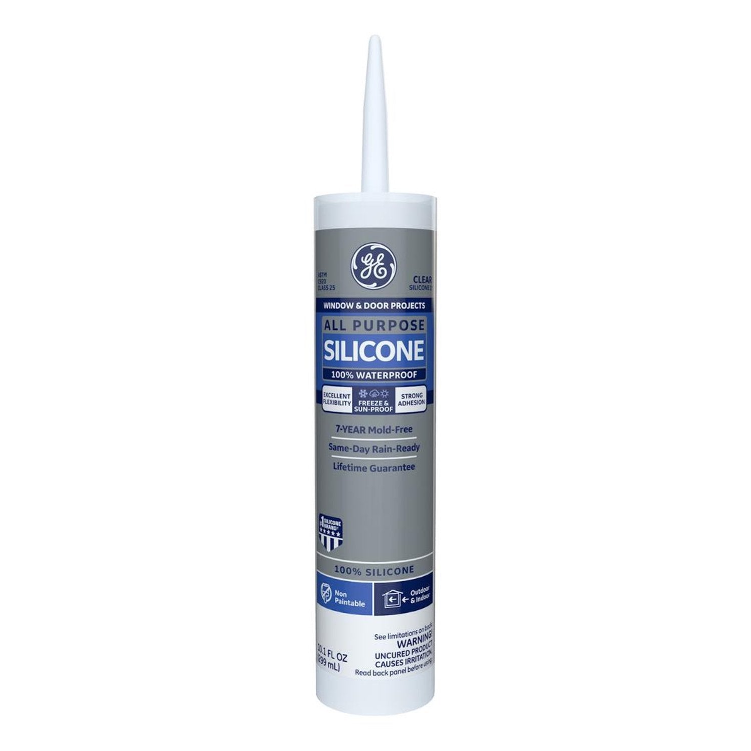 Tube of clear silicone caulk for epoxy resin projects