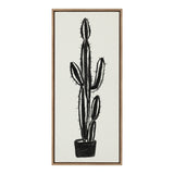 Sylvie 664 Cactus In Pot BW Framed Canvas by kateandlaurel - product image 2 for Resin Society